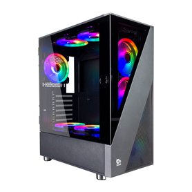 TALIUS Boîtier de Gaming Ether avec Panneau latéral d'ouverture en Verre trempé pour Ordinateur