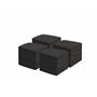 HostelNovo - Lot de 4 serviettes de table avec 200 serviettes de cocktail 10 x 10 cm - Porte-serviettes en acier inoxydable rési