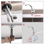 IBERGRIF M14150 Roma, Mitigeur d'Evier, Robinetde Cuisine Monocommande, Chromé, argent