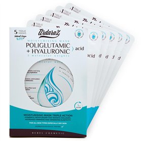 Ardaraz Masque Visage Soin à l'Acide Hyaluronique et Polyglutamique. Masque Hydratant Visage Anti Rides Revolumisant pour une Pe