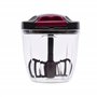 JATA Home HMAQ4506 Hachoir manuel avec corde pour tous types d'aliments, 4 hauteurs de coupe, lame en acier inoxydable, capacité