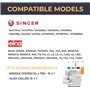 Singer Lot de 2 paquets Aiguilles pour Machine à Coudre Surjeteuse Singer 2022 ELx705 pour machine à coudre surjeteuse Singer 14