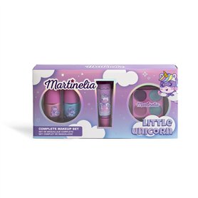 MARTINELIA - Kit de Maquillage Licorne Pour Enfant - Coffret Maquillage Fille - 4 Fards à Paupières + 2 Vernis à Ongles + 1 Glos