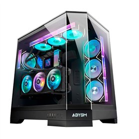 ABYSM Gaming Boîtier PC Gamer Danube SAVA H600 Black E-ATX avec 3 Panneaux en Verre trempé