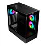 ABYSM Gaming Boîtier PC Gamer Danube SAVA H400 Prime Black ATX, avec Trois Ventilateurs ARGB, capacité pour Cartes Graphiques ju
