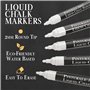 Pinturale Arts Set 5 Feutre Blanc Effacable Pour Tableau Noir | Pointe 2mm | Feutre Craie Effacable Tableau Noir | Stylo Craie B