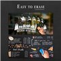 Pinturale Arts Set 5 Feutre Blanc Effacable Pour Tableau Noir | Pointe 2mm | Feutre Craie Effacable Tableau Noir | Stylo Craie B