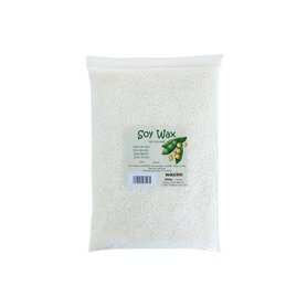 WAXIM Cire de soja pour bougies et cosmétiques naturelles 850 g en perles. Naturelle