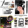 Kit de survie complet UE 2025, sac à dos de survie 72 heures équipé de camping à gaz portable, kit de survie catastrophe, trouss