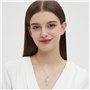 IDELUSH Collier Princesse Arwen | Acier titane hypoallergénique | Inspiré du Seigneur des Anneaux | Pendentif de 5 cm | Chaîne d