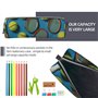 JCVOTREL Trousse à crayons amusante avec motif raquettes de tennis et balles de tennis – Trousse en cuir avec fermeture éclair p