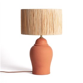ILUZZIA LEDKIA LIGHTING - Lampe à Poser Terracota Ilana | Ampoule E27 Non Incluse | IP20 Intérieur | Matériau Faïence Durable |