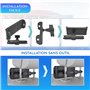 Support Tablette Voiture appuie Tete reglable Rotation de 360 Installation Facile sans Outils Compatible avec Les tablettes PC d
