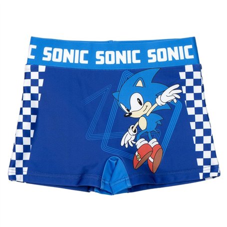 CERDÁ LIFE'S LITTLE MOMENTS Maillot de Bain Sonic Kids - Bleu - Taille 5 Ans - Maillot de Bain Enfant en 85% Polyester et 15% El