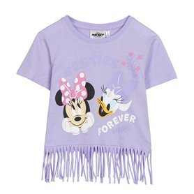 MINNIE MOUSE T-Shirt à Manches Courtes pour Enfant Violet - Marque EAN : 8445484499964 - Taille 6 Ans
