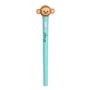 Mr. Wonderful - Stylo lumineux - Singe - fabriqué en PVC et plastique PET - Stylo noir - Stylo avec une lumière