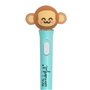 Mr. Wonderful - Stylo lumineux - Singe - fabriqué en PVC et plastique PET - Stylo noir - Stylo avec une lumière