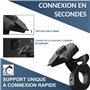 Support Telephone Moto Etanche avec Chargeur 2.1A Connexion Rapide Coque avec Visiere antireflet valable pour Les Smartphones ju