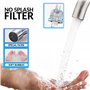Robinet lavabo haut salle de bain acier inoxydable levier unique eau chaude et froide avec 2 tuyaux inclus robinet mitigeur haut