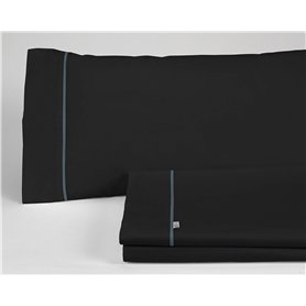 Dúo de funda nórdica de algodón Banús terracota - Cama de 135/140 cm - Cierre con clips