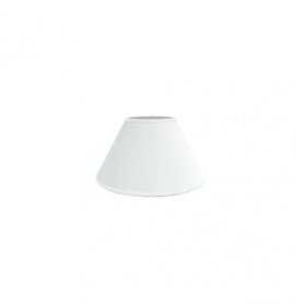 Abat-jour conique fermé E27 blanc 20 x 10 x 13 cm - Idéal pour les lampes décoratives et l'ambiance des espaces.