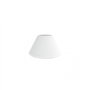 Abat-jour conique fermé E27 blanc 20 x 10 x 13 cm - Idéal pour les lampes décoratives et l'ambiance des espaces.