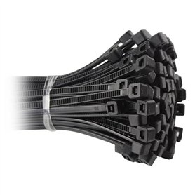 Lot de 100 colliers de serrage en nylon blanc 35 x 370 mm pour fixation et fixation dans les applications industrielles et domes