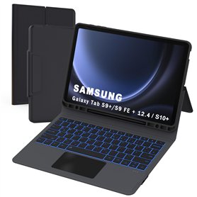 Étui de protection avec clavier pour Samsung Galaxy Tab S9 FE+ /S9 Plus/S10+ 12