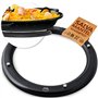 Safe Paella Dessous de Plat Individuels Noirs Ronds en Fer Aimanté - Support Protecteur en Métal pour Plan de Travail