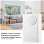 Carillon de sonnette filaire, alimentation 12V avec sonneries claires Contrôle d'accès pratique, matériel ABS Bureaux Accueil po