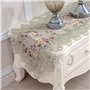 JXQ Chemin de table vintage en dentelle florale - Broderie macramé - Décoration de table de ferme - Nappe de table de meubles fl