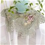 JXQ Chemin de table vintage en dentelle florale - Broderie macramé - Décoration de table de ferme - Nappe de table de meubles fl