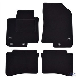 J&J AUTOMOTIVE | Logo Tapis De Sol Noir Velours sur Mesure pour I20 2015-2020
