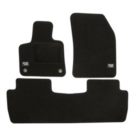 J&J AUTOMOTIVE | Logo Tapis De Sol Noir Velours sur Mesure pour 5008 Depuis 2017 3 pcs