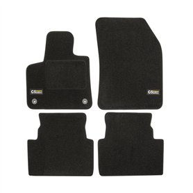 J&J AUTOMOTIVE | Logo Tapis De Sol Noir Velours sur Mesure pour C5 Aircross Depuis 2018 4 pcs