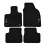 J&J AUTOMOTIVE | Logo Tapis De Sol Noir Velours sur Mesure pour 500e Depuis 2020 (Électrique) 4 pcs