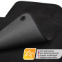 J&J AUTOMOTIVE | Logo Tapis De Sol Noir Velours sur Mesure pour 500e Depuis 2020 (Électrique) 4 pcs, Base Antidérapante, Tapis c