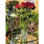 DIAMANTE Verre à vin Coeurs Roses Verre à vin Unique de Couleur Rose avec Cristaux Swarovski