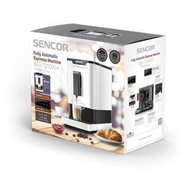 SENCOR Machine Expresso Automatique 19 Bars Compact - Auto Cleaning - Broyeur Café à grain - Machine à Café Espresso automatique