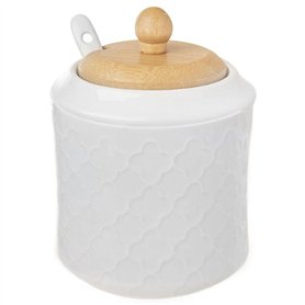 orion group Sucrier en porcelaine avec couvercle et cuillère - Hauteur : 11