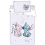 Jerry Fabrics Lilo et Stitch Parure de lit réversible avec housse de couette de 100 x 135 cm et taie d'oreiller pour bébé Violet