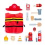 UMU® Kit de Jeu de Pompier en Bois pour Enfants avec Costume de Pompier incluant Casquette