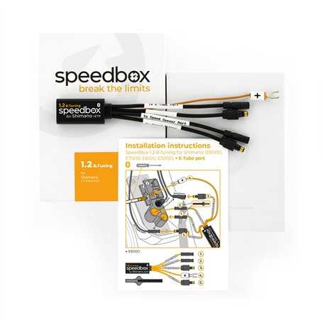 SPEEDBOX 1.2 B.Tuning (Bluetooth) Compatible avec Shimano/Puce de Tuning pour vélos électriques avec Moteurs E8000