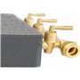 FOKER-Réchaud à Gaz en Fonte ，3 Robinets-28/37Mbar,4 pieds 3 robinets + Tuyau gaz à vis 1.50m + Détendeur Butane