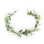 Uongeod Couronne de fleurs pour cheveux Boho Couronne florale artificielle Couronne de mariée pour cérémonie de mariage