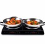 Double plaque de cuisson à induction 3500 W - 2 plaques - Plaque à induction électrique - Protection contre la surchauffe - Sécu