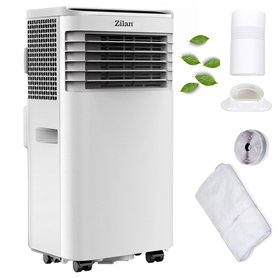 Climatiseur mobile 9 000 BTU avec tuyau d'évacuation et joint de fenêtre - Climatiseur mobile 24 h - Ventilateur de refroidissem