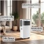 Climatiseur mobile 9 000 BTU avec tuyau d'évacuation et joint de fenêtre - Climatiseur mobile 24 h - Ventilateur de refroidissem