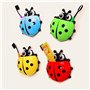 Bestga Adorable porte-brosse à dents, porte-crayons en plastique avec motif coccinelle et ventouses pour enfants Organisateur de