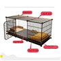 VIOLK Cage XXL Grand Chien Niche Extérieur Avec Coussin - Box Grillagé Diverses Tailles Pour Intérieur Et Maison (Taille : 145 *
